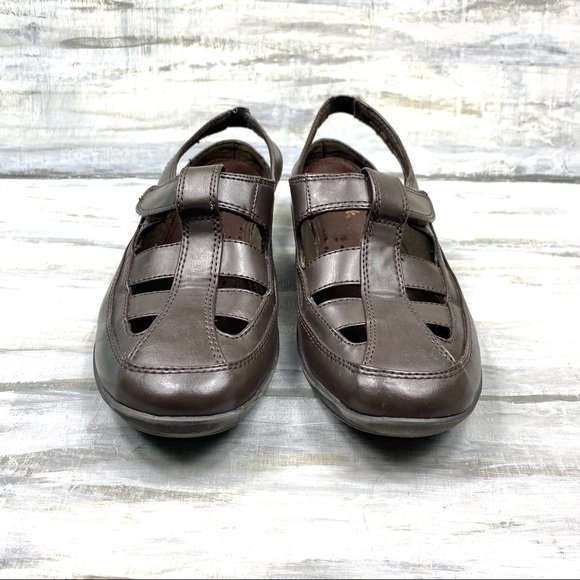 LifeStride Ox Brown “Mello” Leather Slingback Sandal Casual Comfort Shoe w/Box - Picture 7 of 16